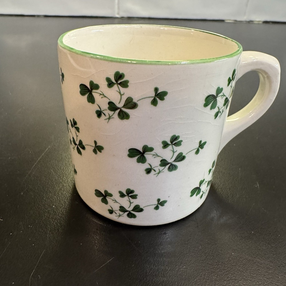 Carrigaline Pottery Coffee Mug with Shamrock Design